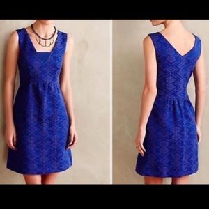 Anthropologie Maeve Averie Blue Violet Dress